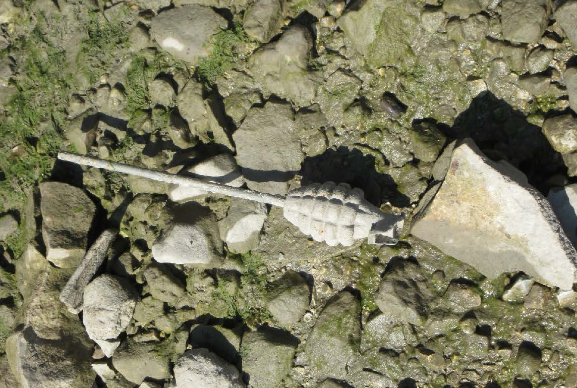 A modified pineapple grenade discovered by Manitoba RCMP.