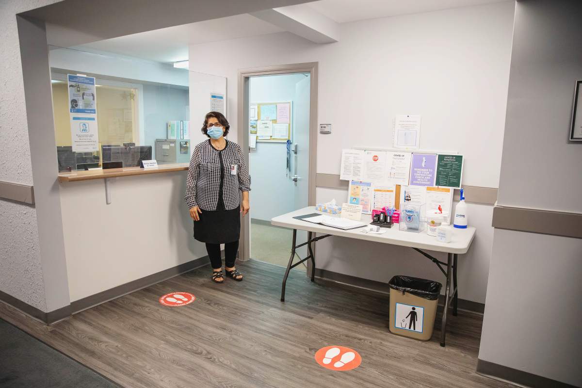 Inside the front reception of Catholic Social Services’ Reception House.