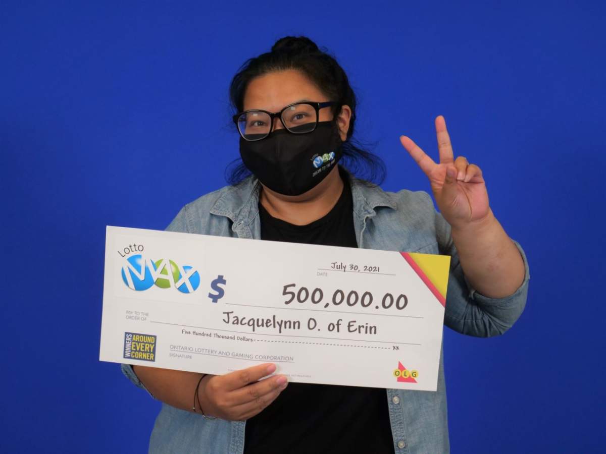 Jacquelynn Onilla of Erin, Ont., won $500,000.