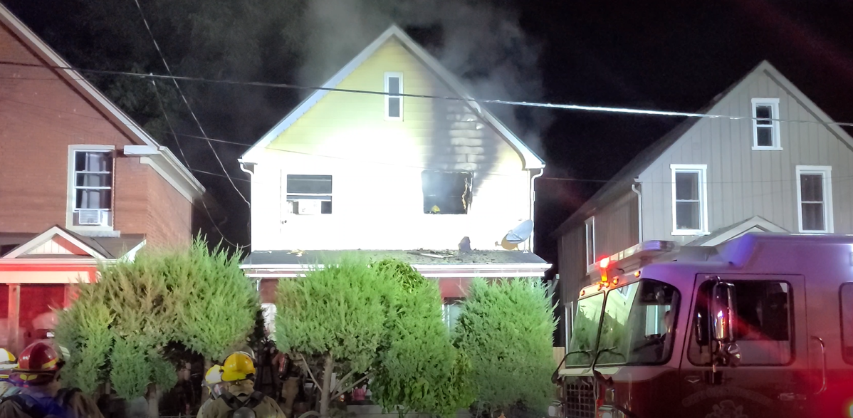 Six people were displaced and nearly $90,000 worth of damage was caused during a downtown house fire Saturday.