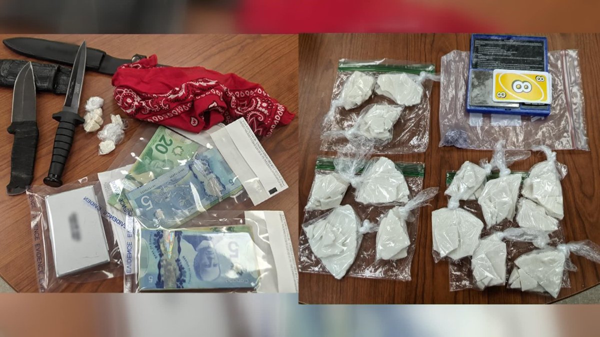 Crack cocaine La Loche RCMP said was seized in drug busts on Aug. 20, 2021 (left) and on Aug. 21, 2021 (right).