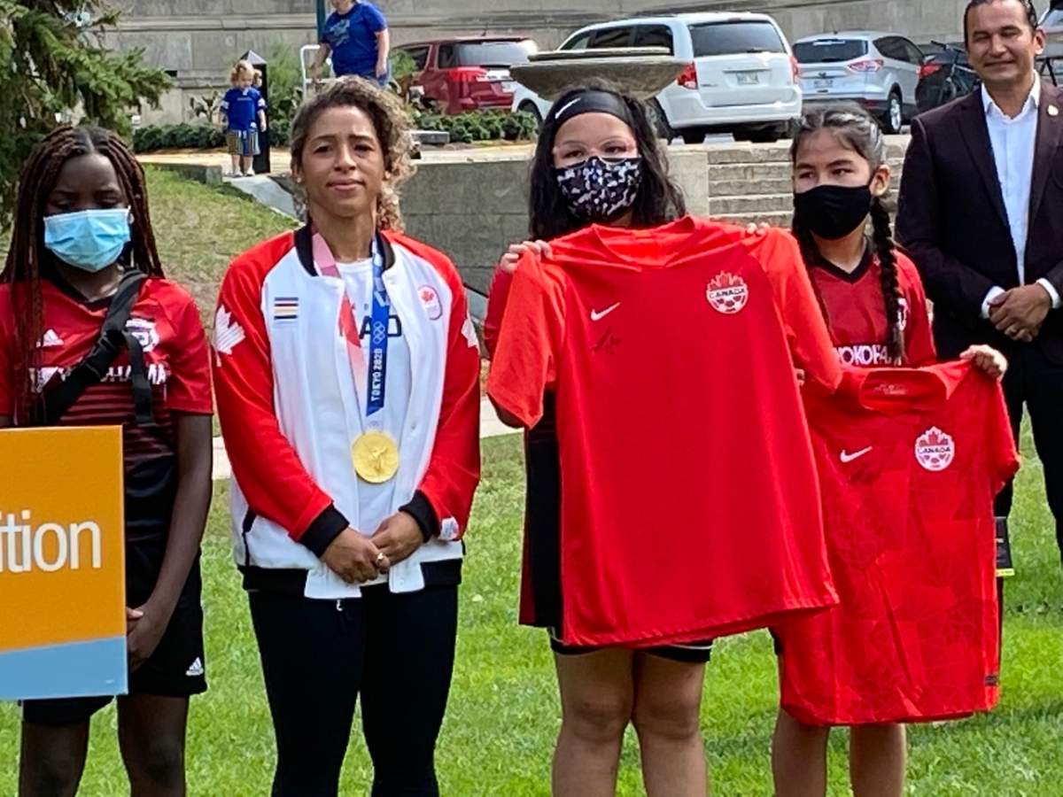 An announcement at The Forks on Thursday.