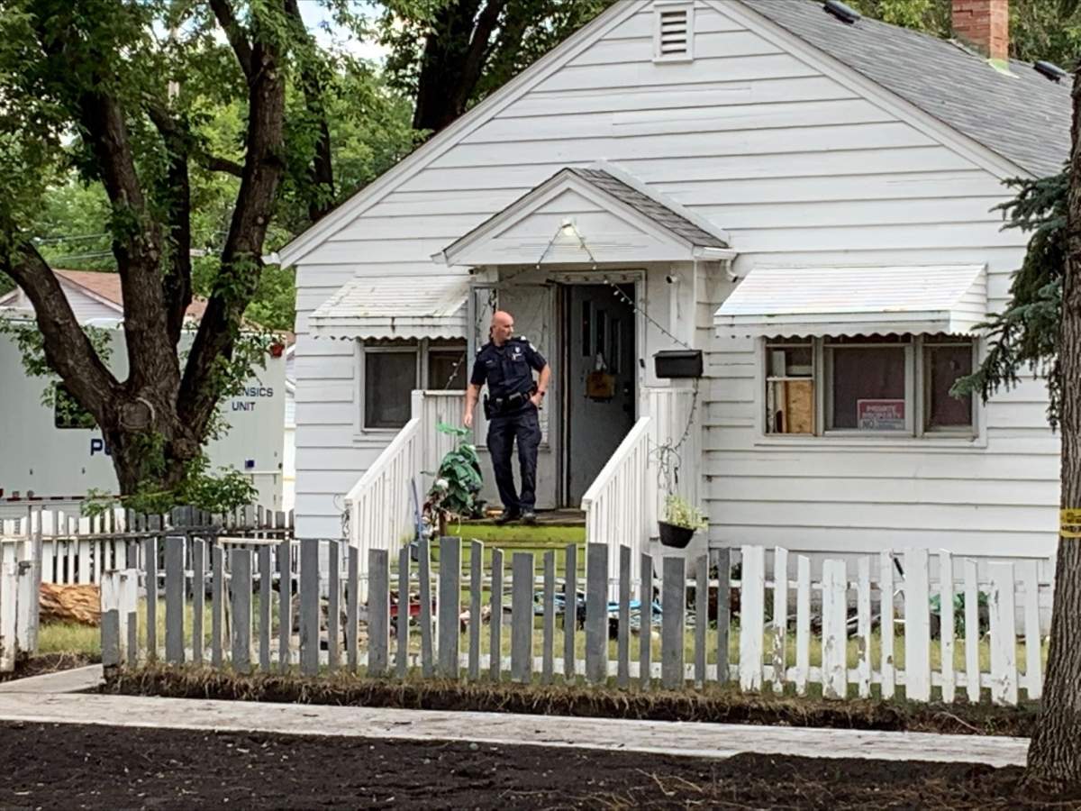 Edmonton police investigating at a home on 79 Street, near 119 Avenue, in the Eastwood neighbourhood on Tuesday, August 24, 2021.