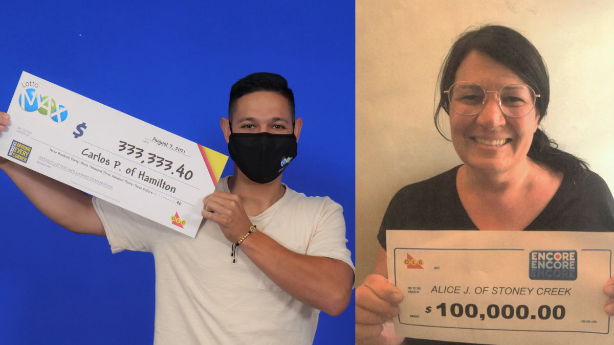 Carlos Saldarriaga Palacio from Hamilton and Alice Jakubowski of Stoney Creek won thousands in a pair of recent OLG lottery draws. 