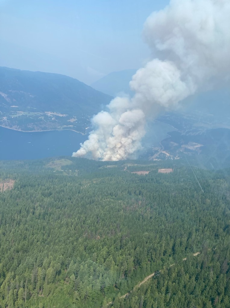 The Two Mile Road fire near Sicamous, which erupted back on July 20, is still burning out of control. 