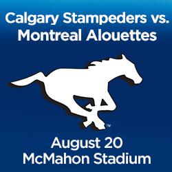 Calgary Stampeders: Stamps vs. Alouettes August 20 ...