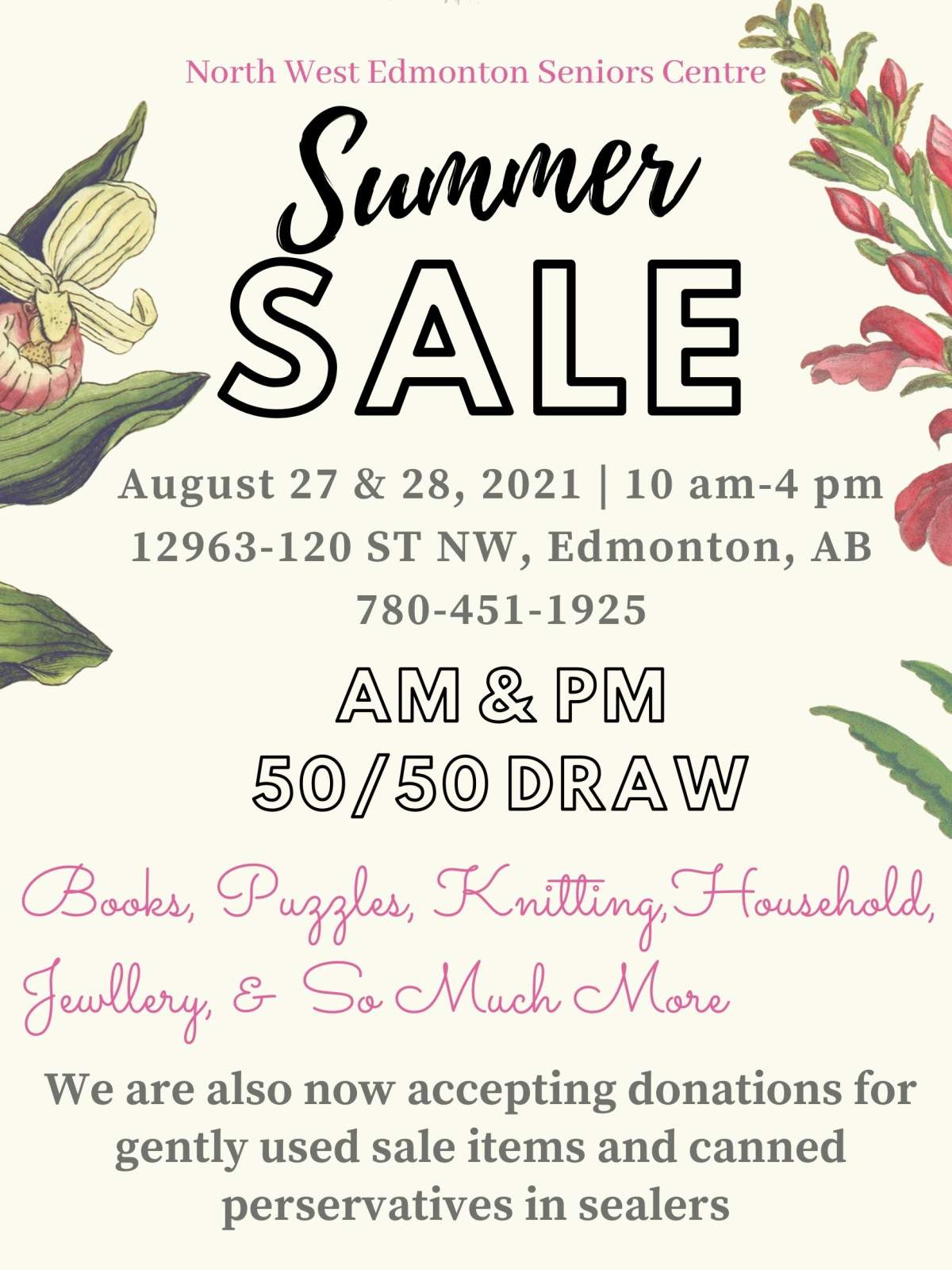NWESS Indoor Summer Sale; August 27 and 28, 2021 - image