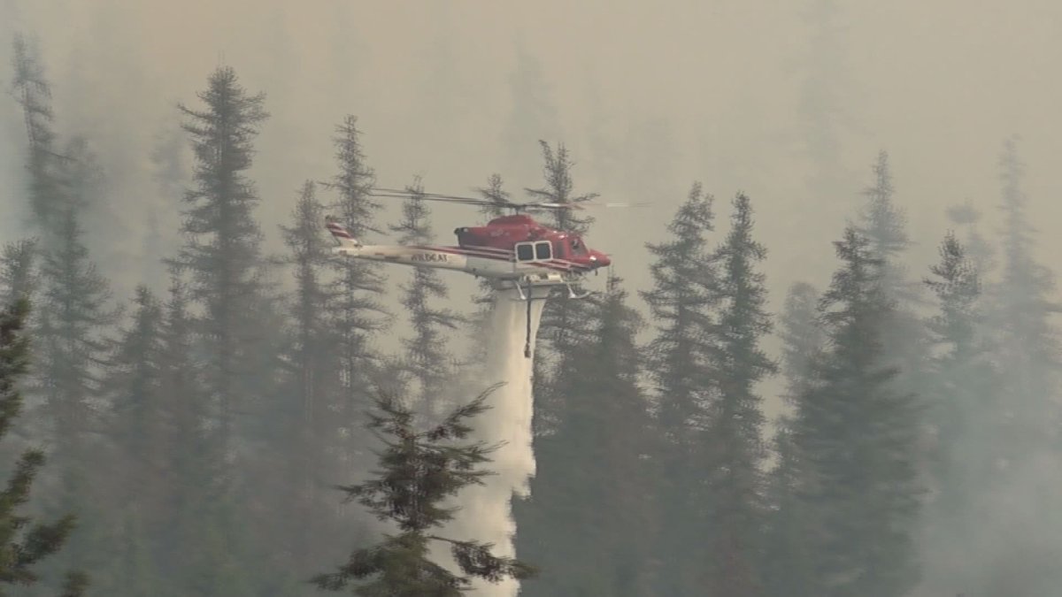 The Two Mile Road fire continues to burn out of control approximately 2 km south of Sicamous. 