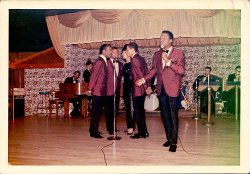A musical group performing on Marco Polo’s stage in the 1960s.