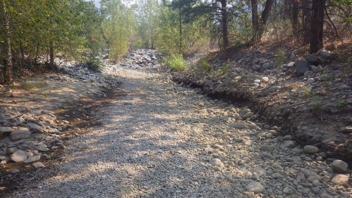 A photo of Vaseux Creek in the South Okanagan.