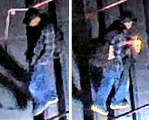 Calgary police released these photos of the arson suspect.