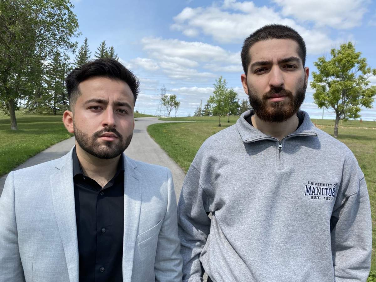 Hameid (left) and his cousin Bashir. (Supplied)