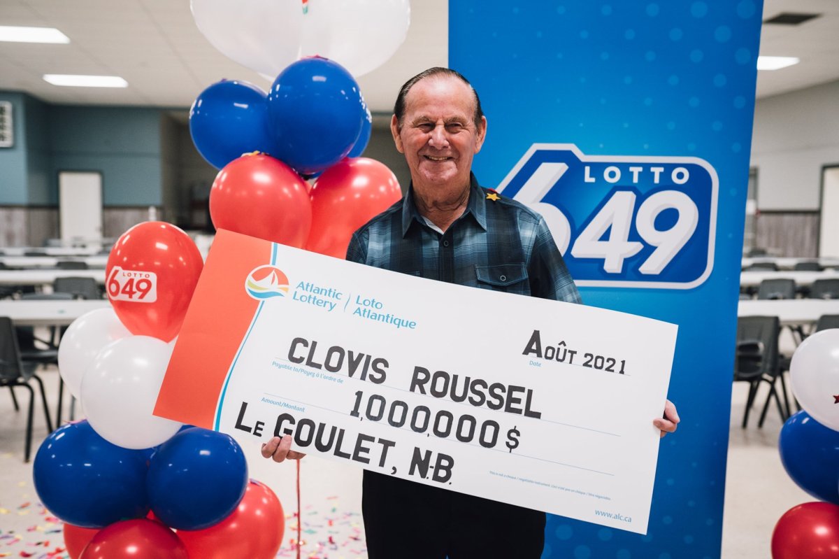Clovis Roussel of Le Goulet, N.B. won $1 million playing Lotto 6/49 and says he plans to buy a truck. 