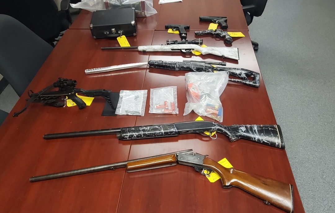 Police say multiple firearms were stolen from a Sharbot Lake home in late July, and those weapons were recovered Friday during a search of a South Road residence. 