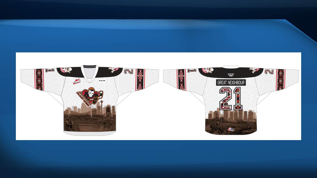 The Calgary Hitmen unveiled this great neighbour jersey on Friday, Aug. 20, 2021.