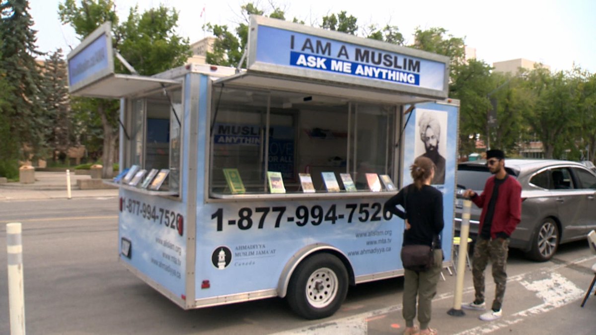 A mobile exhibition stopped in downtown Saskatoon on Thursday to teach people about Islam. 