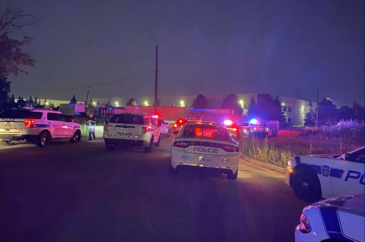 Peel police say three people were injured at a shooting in Mississauga Sunday evening.