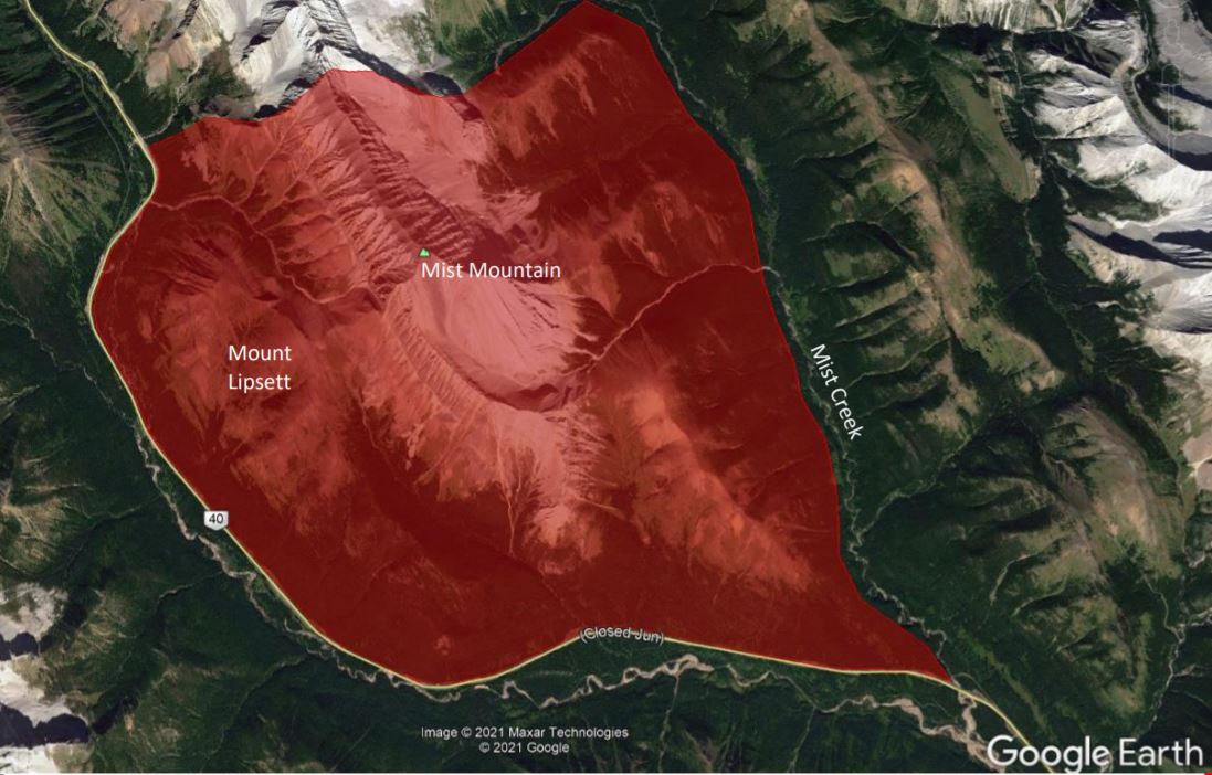 A map of the bear closure in Elbow-Sheep Wildland Provincial Park, Alta.