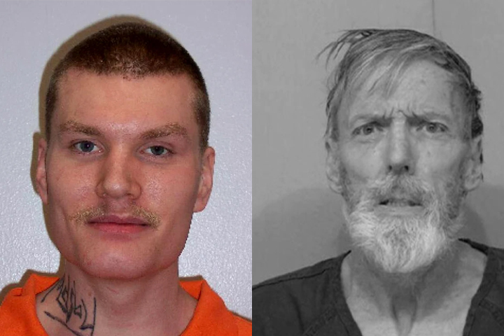 Shane Goldsby, left, was convicted of murder in the death of his Washington prison cellmate Robert Munger, right.