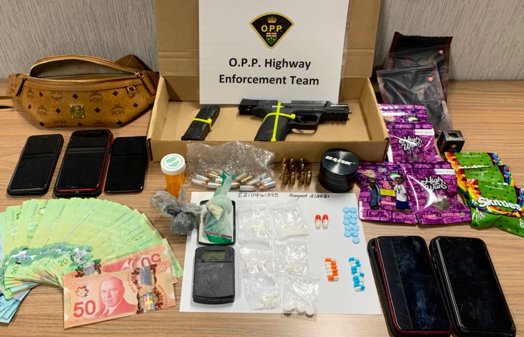 OPP released a photo of the officer's haul on Twitter.