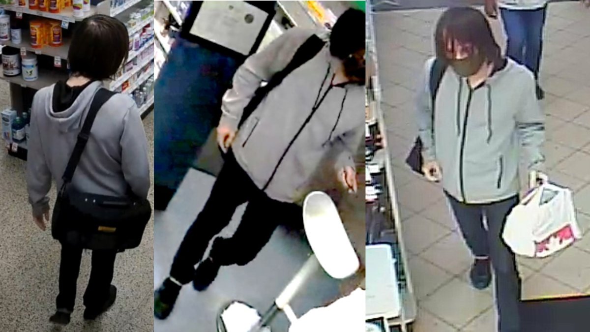 Ottawa police released these surveillance photos of a suspect in a pair of pharmacy robberies in Centretown.