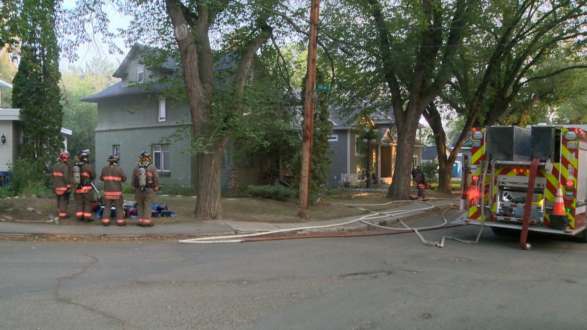 Saskatoon firefighters extinguished a blaze inside a house in the 100 block of Poplar Crescent on Wednesday.