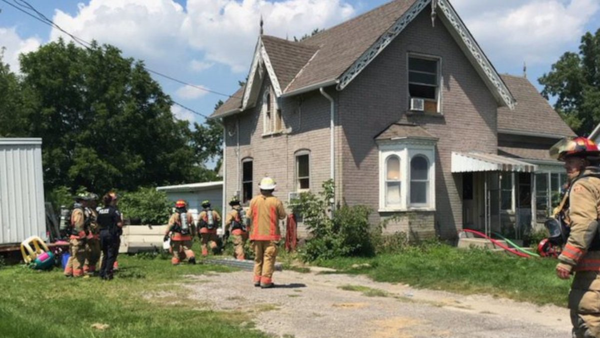 Hamilton fire say no one was in a home that caught fire in Port Hope at 3034 Homestead Drive on Thursday afternoon.