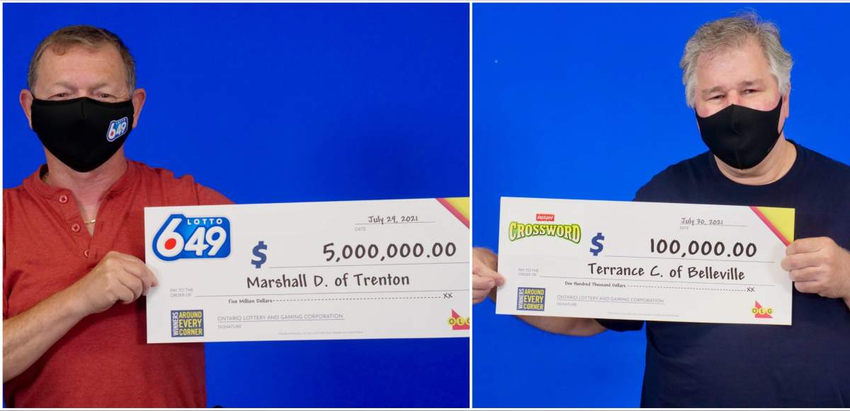 Two people in the Quinte region have won big playing OLG games recently, bringing home $5 million and $100,000 respectively.