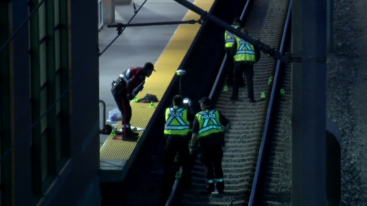 A man was hit by a CTrain on Sunday, Aug. 29, 2021, according to Calgary police.