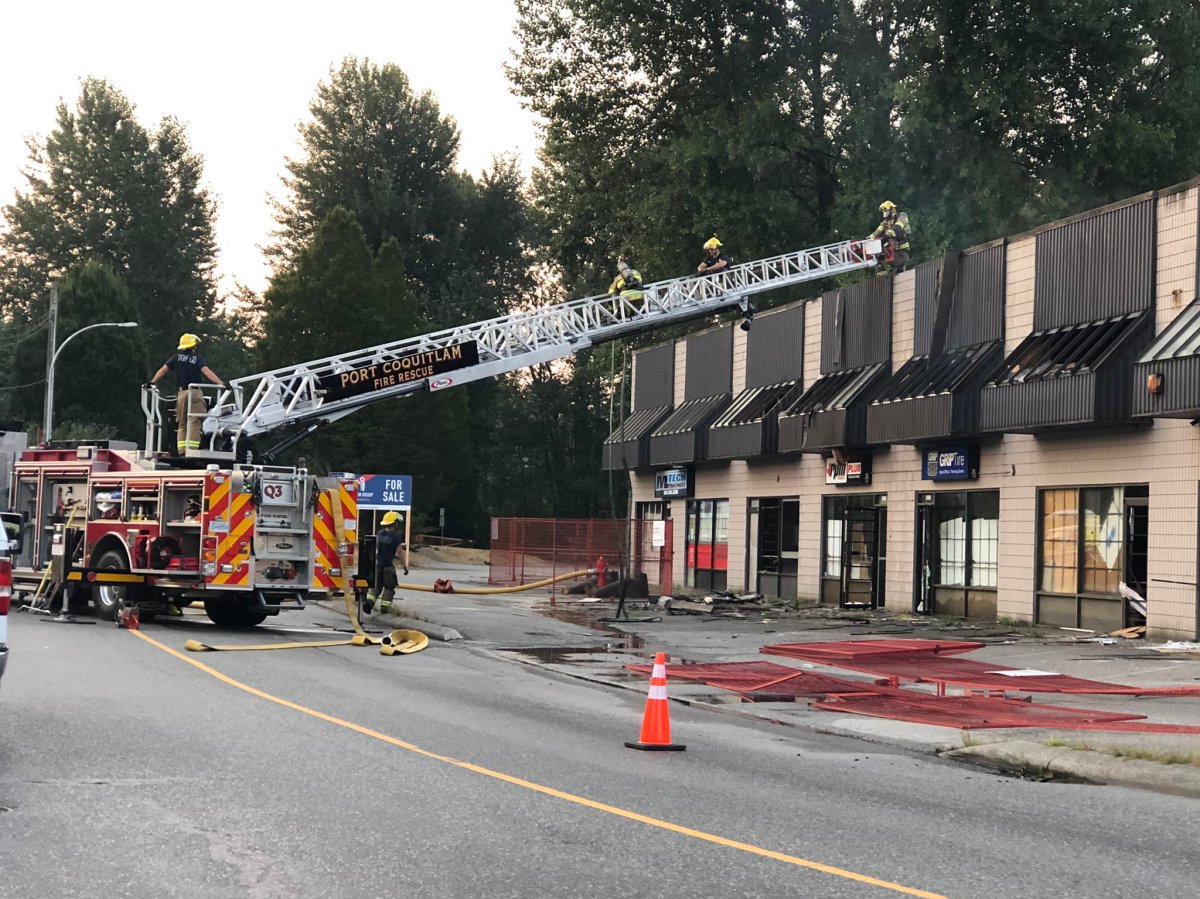 A fire broke out at a vacant warehouse in Port Coquitlam late Monday night.