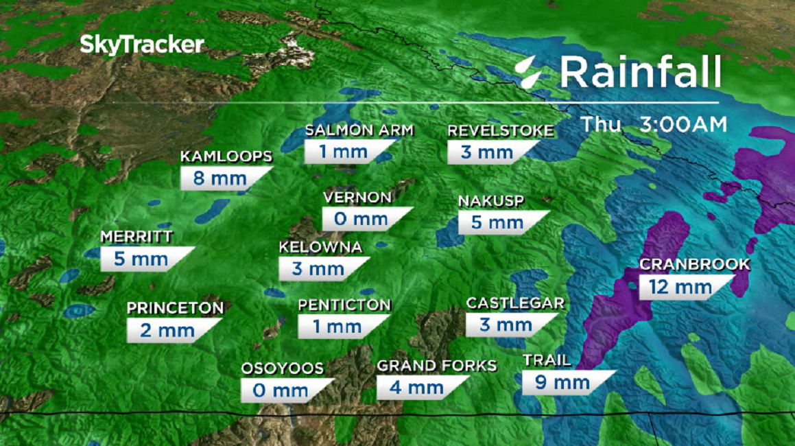 Unfortunately rainfall amounts Monday and Tuesday will be fairly minimal.