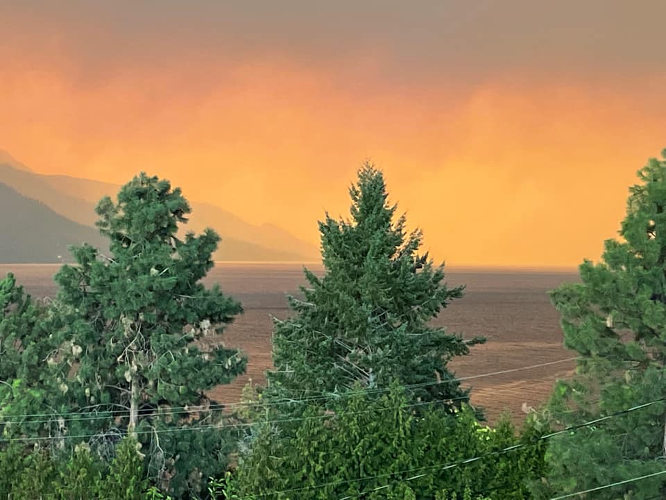 Rain forecast for Monday afternoon could offer some relief for crews battling the White Rock Lake wildfire burning northwest of Vernon. 