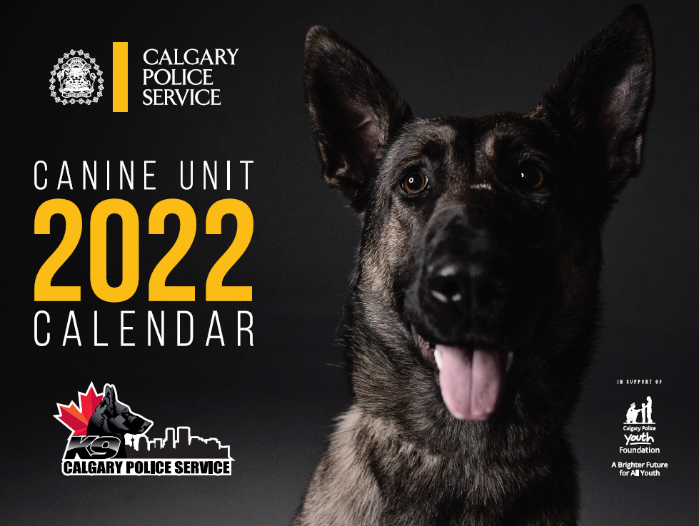 2022 Canine Unit Calendar, supported by Global Calgary & 770 CHQR - image