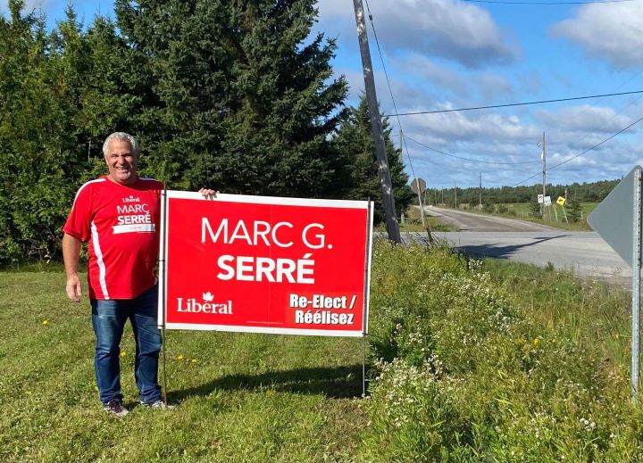 According to police, a woman was yelling and acting in a 'hostile' manner at the Nickel Belt Liberal incumbent's election campaign office. 
