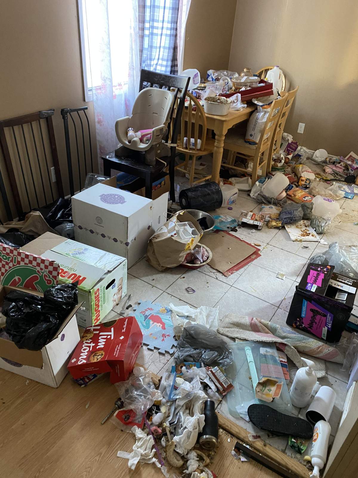 An inside look at the rental property destroyed by a tenant.
