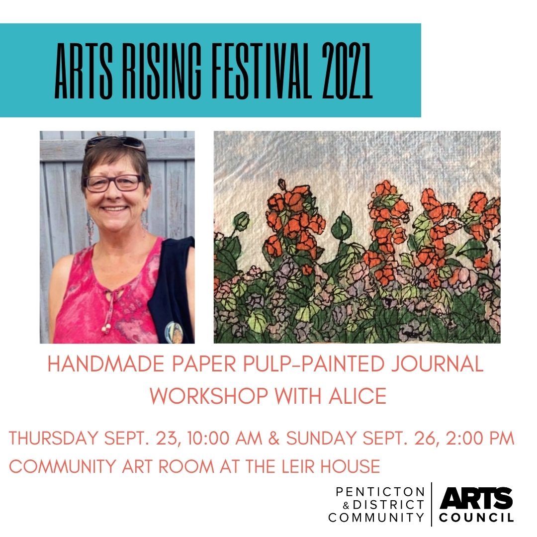 Arts Rising Festival 2021: Handmade Paper Pulp-Painted Journal Workshop with Alice from Harmony Paper & Art - image