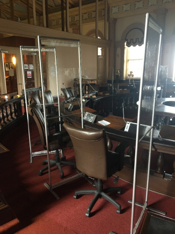 The cost of upgrading the council chamber to add public safety measures is about $66,000, an expense councillors don’t want to make at this time.