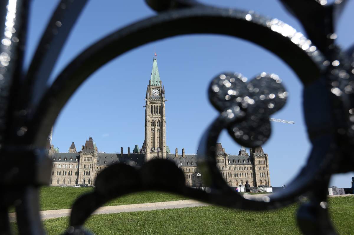 Centre block on Parliament Hill in Ottawa, Ontario on Sunday Aug. 15, 2021. 