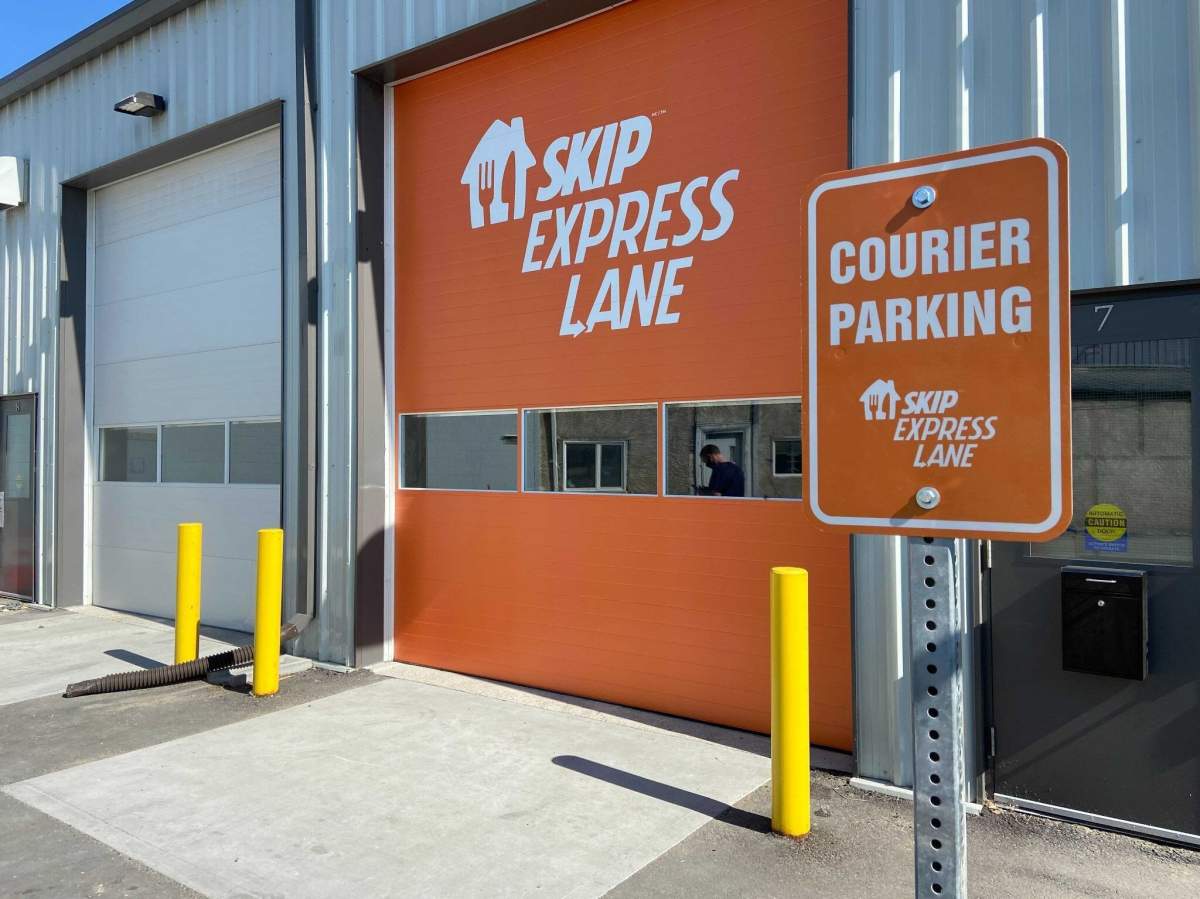 A Skip Express Lane location in Winnipeg is shown in this undated handout image. SkipTheDishes is testing a new business model to help it sell household goods and groceries directly to customers. 