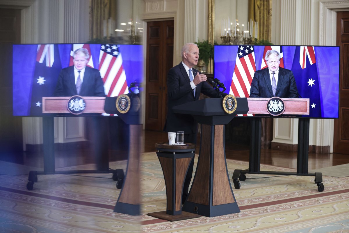 President Joe Biden delivers remarks about a national security initiative on September 15, 2021 in the East Room of the White House in Washington, DC.
