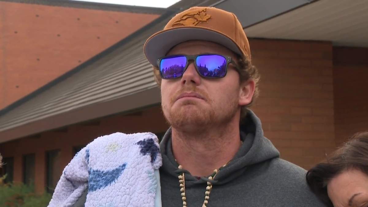 Cody McConnell, the husband of 24-year-old Mchale Busch and and father of 16-month-old Noah McConnell, who were killed last week in the western Alberta town of Hinton.