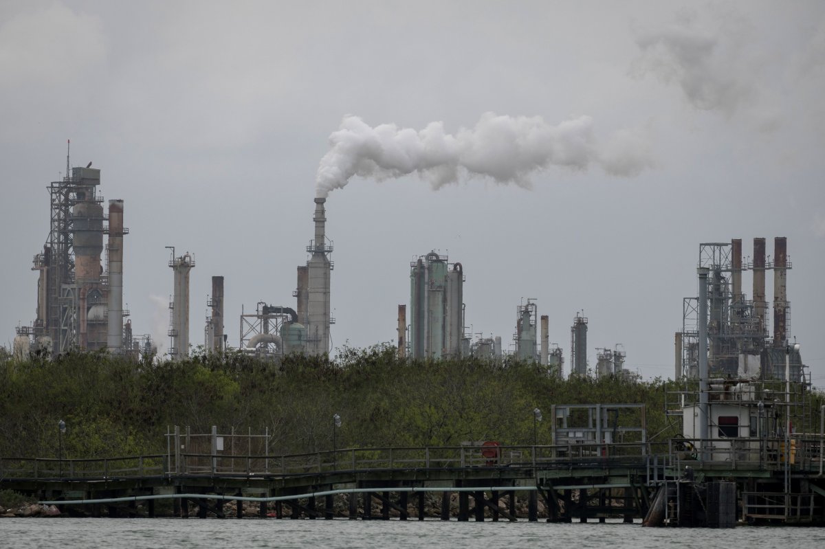 In this file photo taken on March 11, 2019 a refinery near the Corpus Christi Ship Channel is pictured in Corpus Christi, Texas.