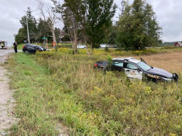 Ontario's police watchdog has been notified following a crash involving a police vehicle and a civilian vehicle.
