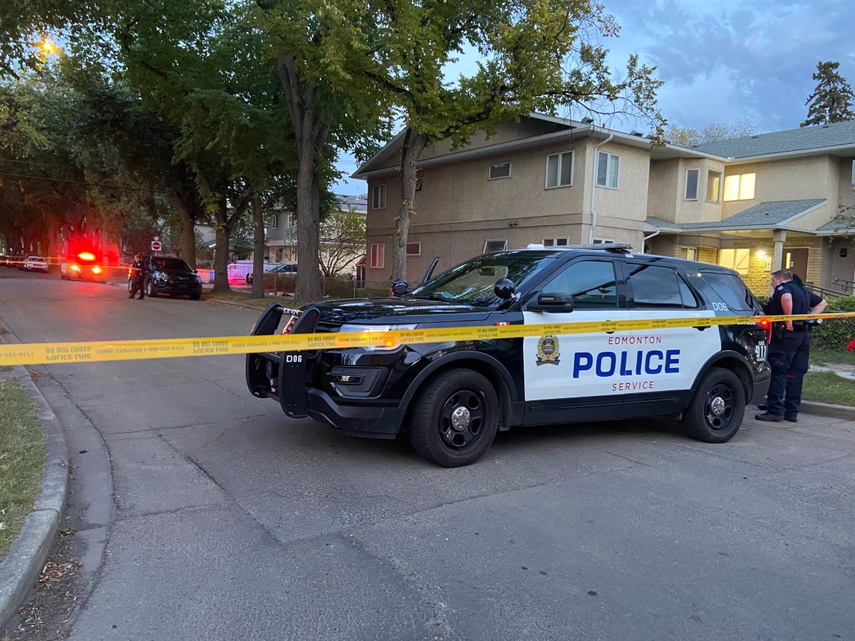 Edmonton police investigating the death of a man on 104 Avenue near 95 Street on Saturday, Sept. 18, 2021.