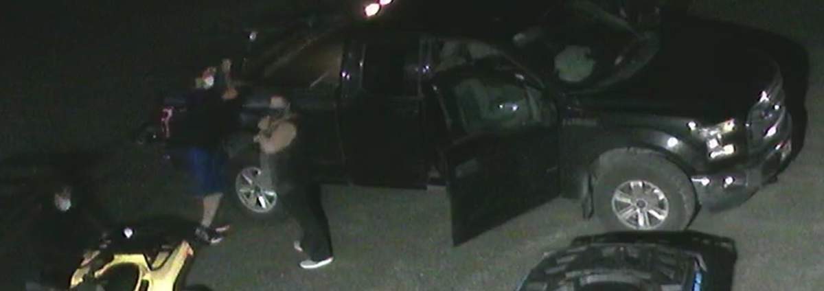 Peterborough County OPP are searching for three suspects following the theft of vehicles from a power sport business.