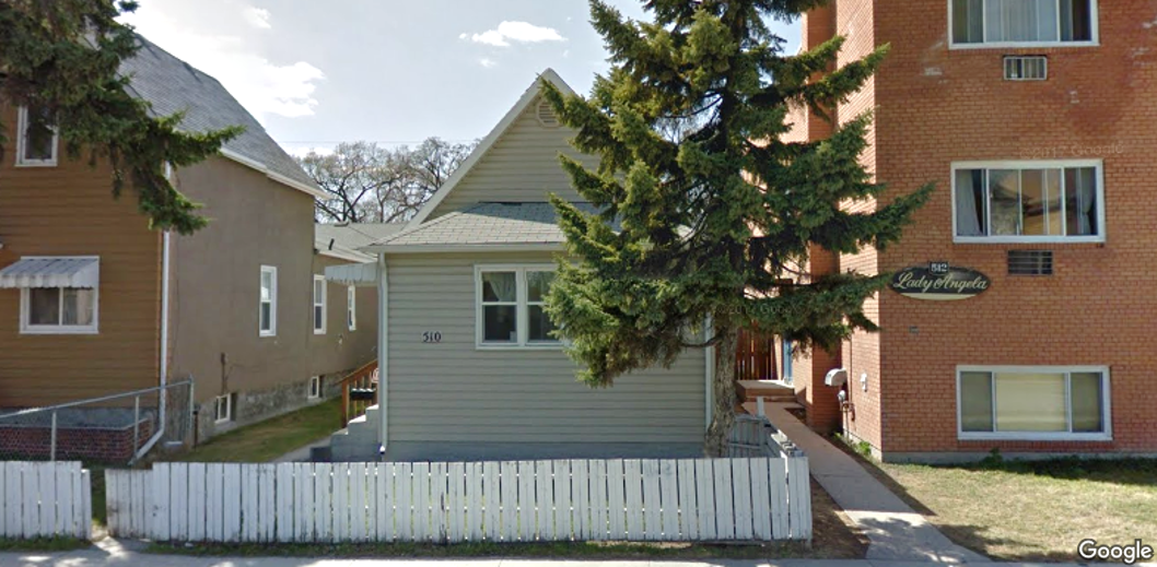 In this screenshot taken from Google Maps and provided by Winnipeg Police, 510 Young St. before it burned on Sept. 21, 2021.