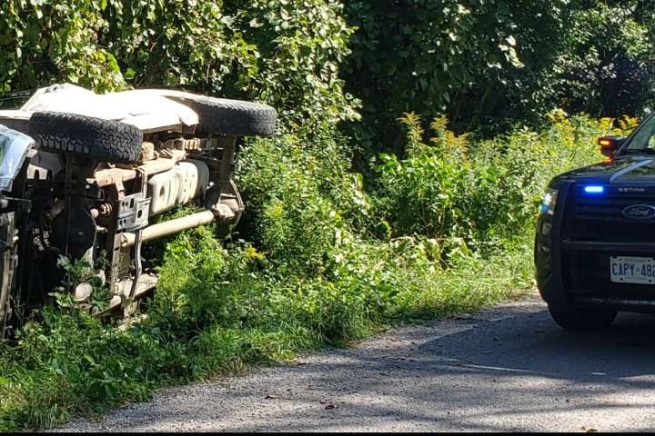 2 Peterborough theft suspects ram police cruiser, crash vehicle in ditch near Bailieboro: OPP