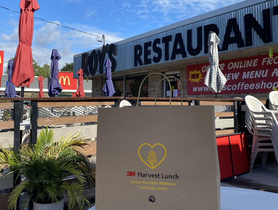 Volunteers and staff with United Way Elgin Middlesex and its partner agencies delivered meals at a number of local eateries this week, including Roy's Family Restaurant in Strathroy.