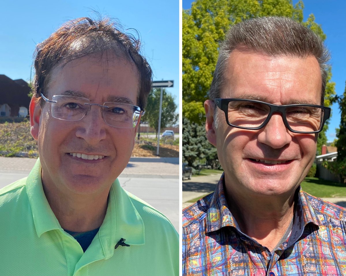 Conservative Marty Morantz (left), and Liberal Doug Eyolfson are running in the riding of Charleswood-St. James-Assiniboia-Headingley.
