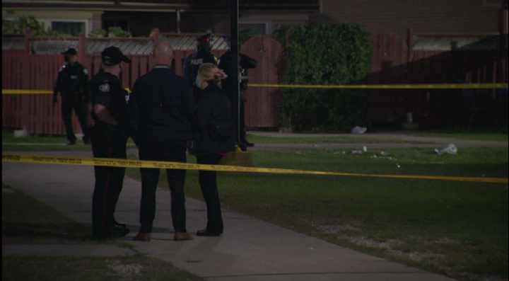 Police on scene following a fatal stabbing in north Etobicoke.